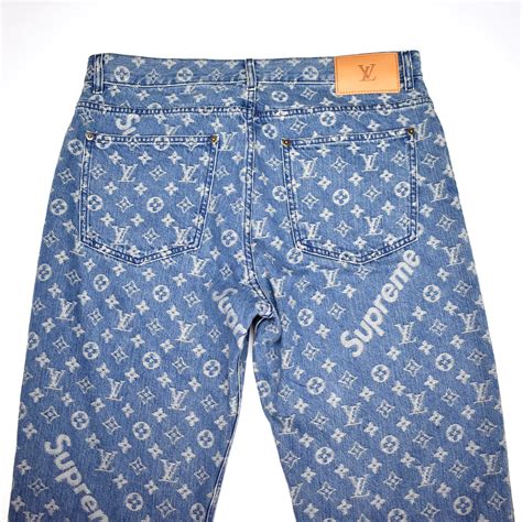 jeans monogram lv x supreme|supreme x louis vuitton denim.